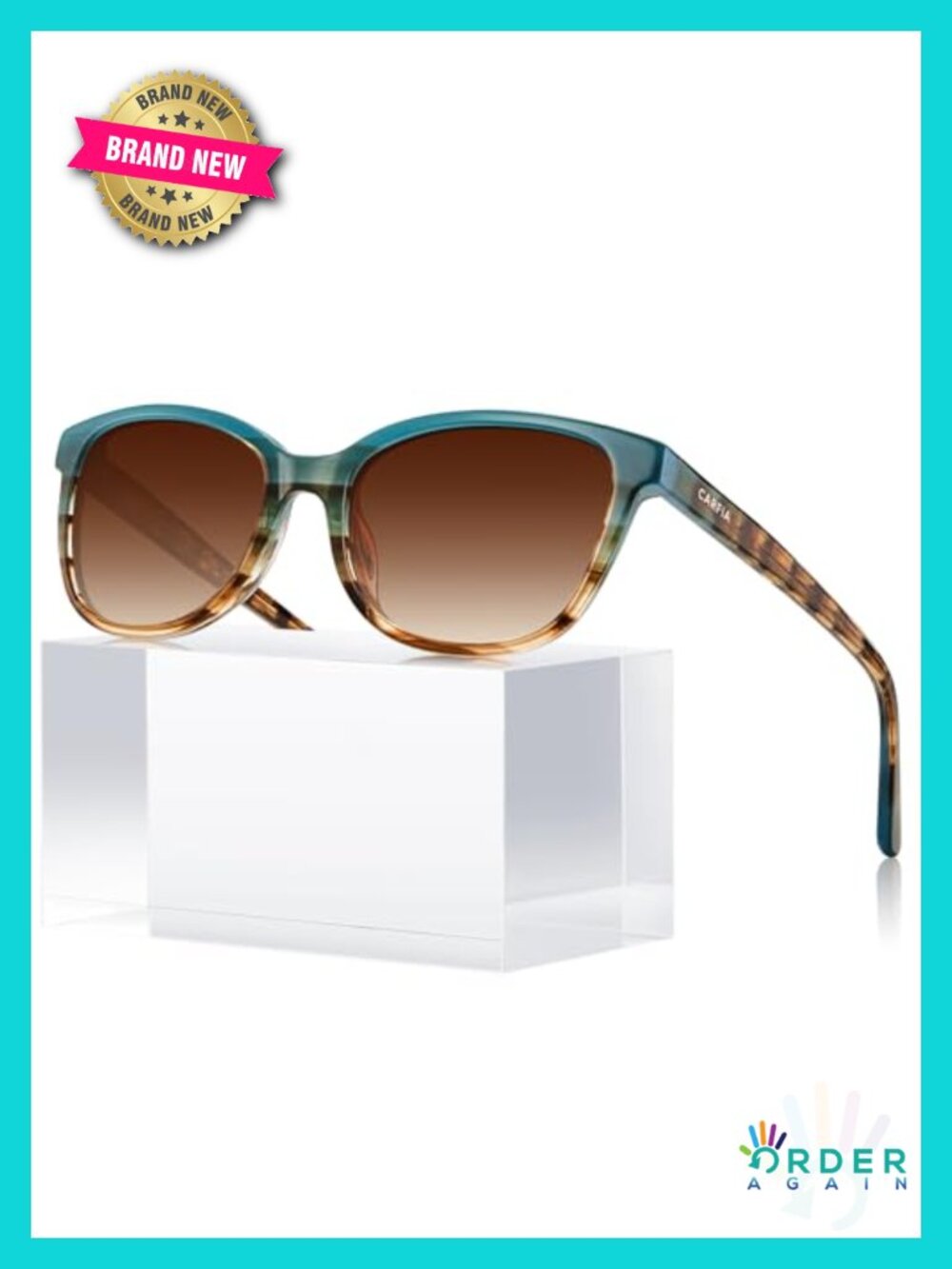 Italian Acetate Polarized Cat Eye Sunglasses UV400 Full Frame